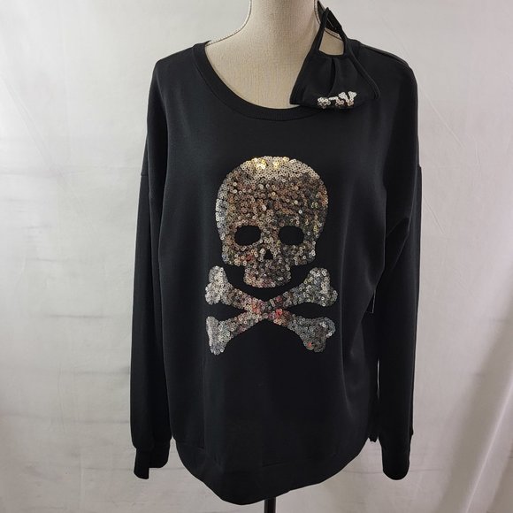 Halloween 2PC Skull & Bones Sweater & Mask - XL - Picture 4 of 11